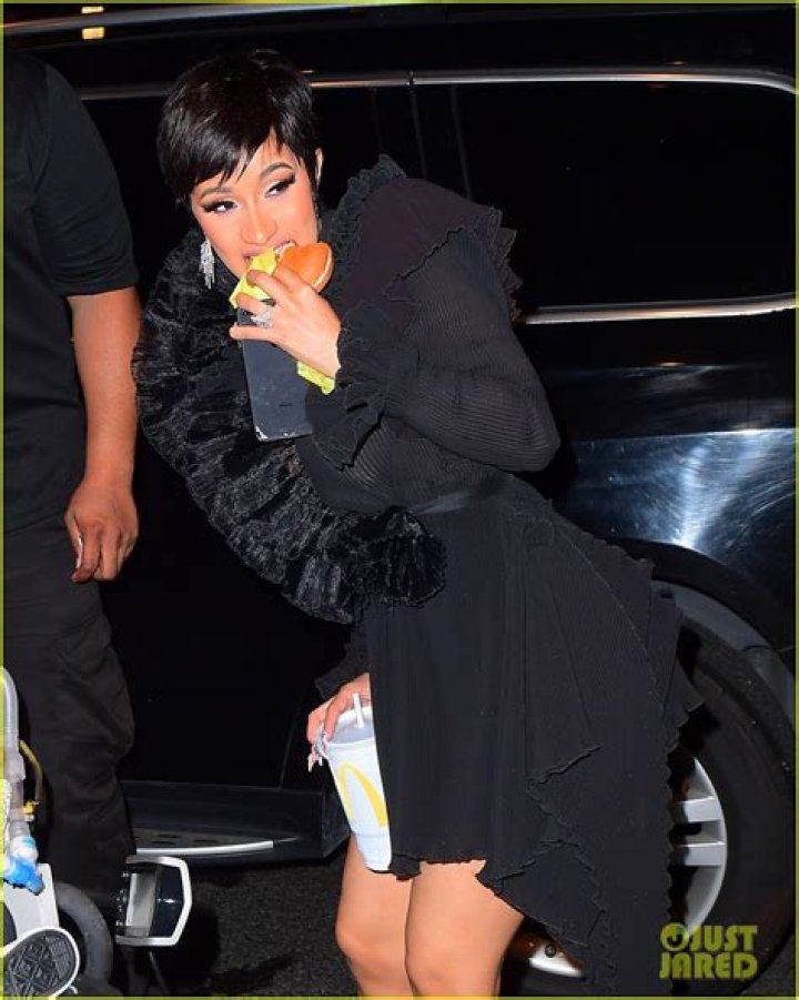 Cardi B Enjoys Late Night Run To McDonalds After VMAs, Still Wearing Couture Dress — Pic