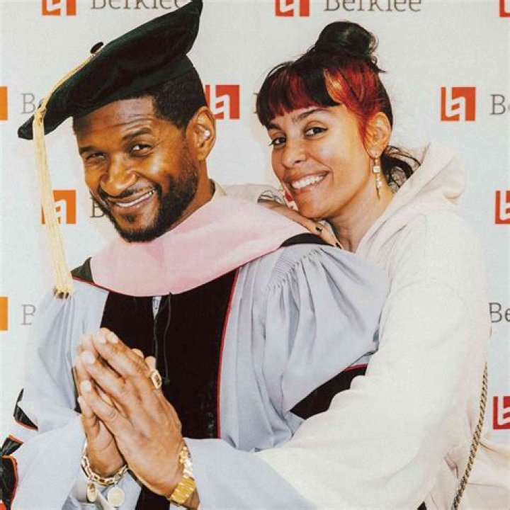 Usher & GF Jenn Goicoechea Take Newborn Son For A Stroll In 1st Pic Since Welcoming Baby